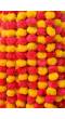 Amroha Craft  Yellow-Orange Artificial Marigold Garland Mala - Pack of 10